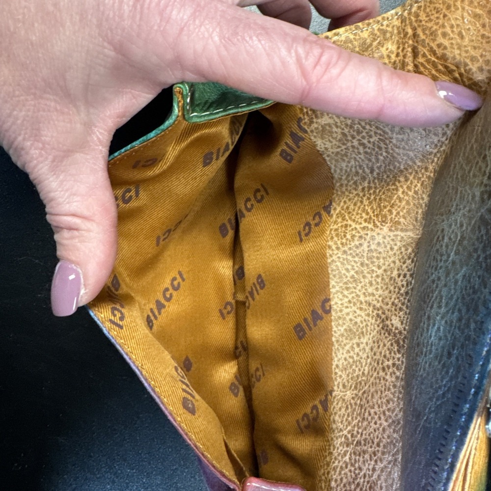 Hand-Painted Leather Wallet, Biacci - Picture 8 of 14